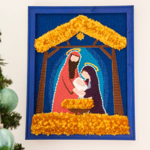 The birth of Jesus Christ | Punch Needle | Christmas decor