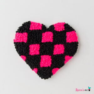 Handmade heart-shaped mug rug - Canada