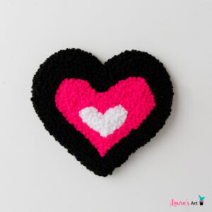 Handmade heart-shaped mug rug - Canada