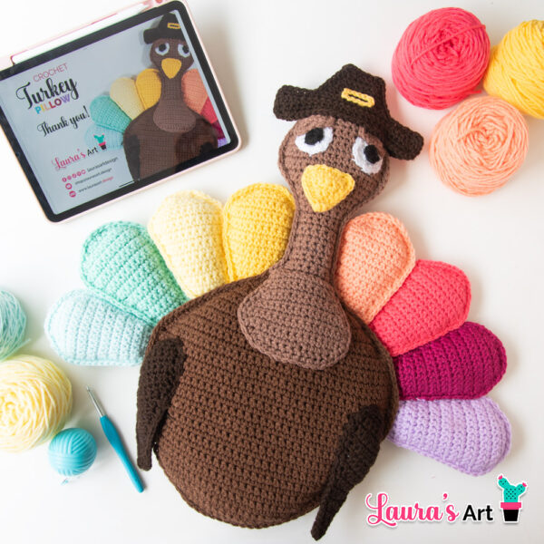 Crochet Turkey Pillow Pattern - Amigurumi Pattern