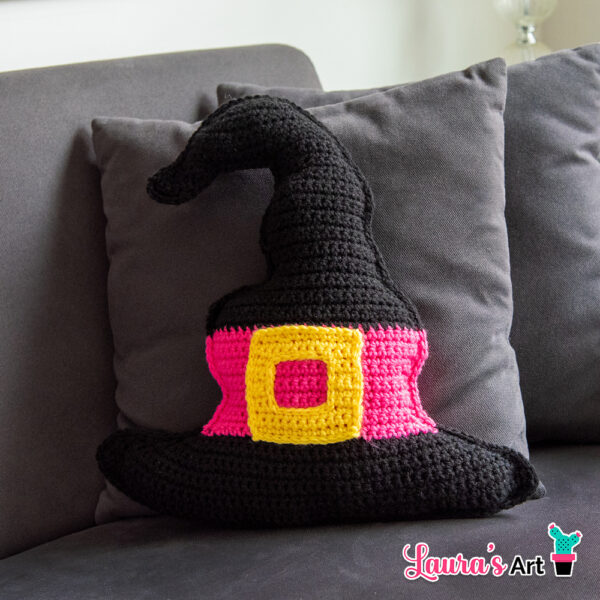 Witch Hat Crochet Pillow - Crochet Pattern