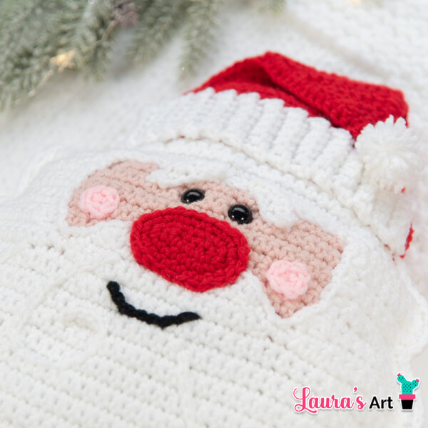 Santa Claus Crochet Amigurumi Pillow Pattern