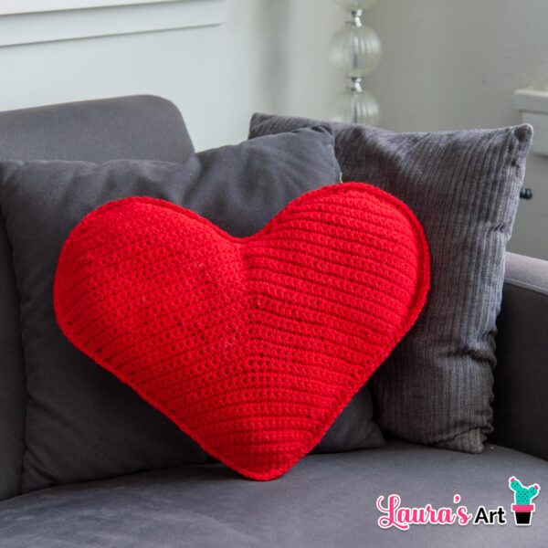 Crochet Heart Pillow - Crochet Pattern