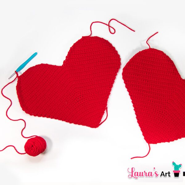 Crochet Heart Pillow - Crochet Pattern