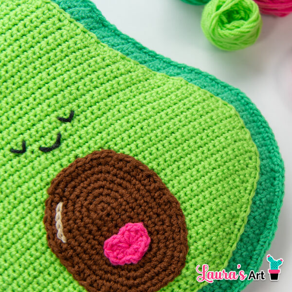 Almohada de Aguacate a Crochet - Patrón paso a paso