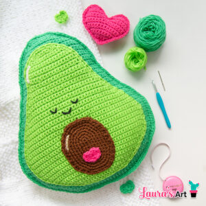 Almohada de Aguacate a Crochet - Patrón paso a paso