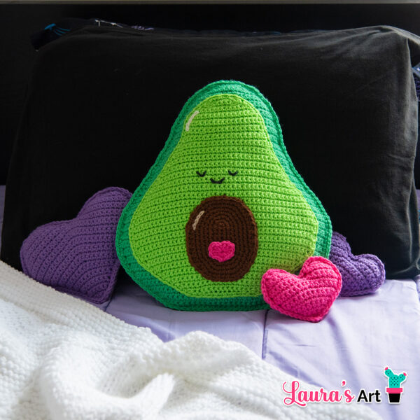 Almohada de Aguacate a Crochet - Patrón paso a paso