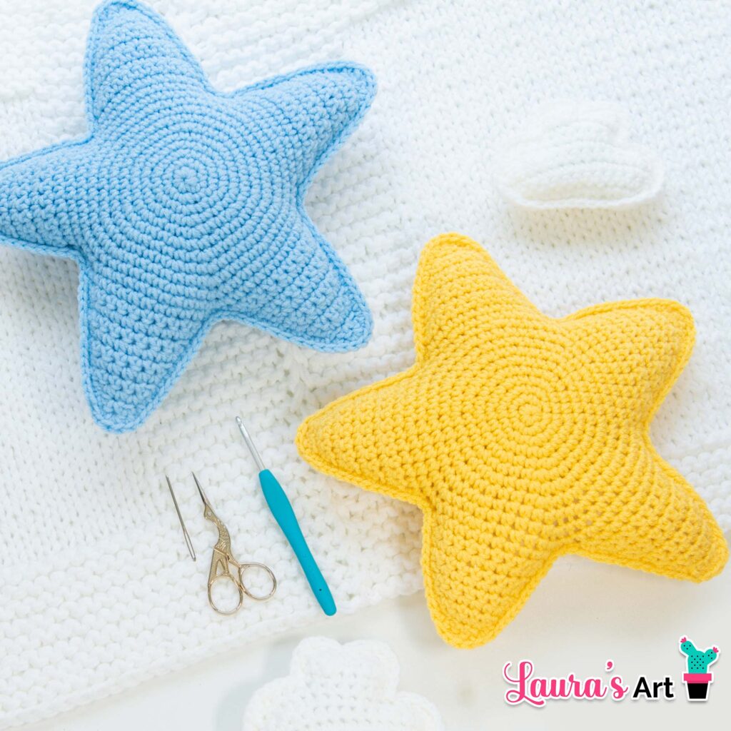 Como hacer una almohada de estrella a crochet