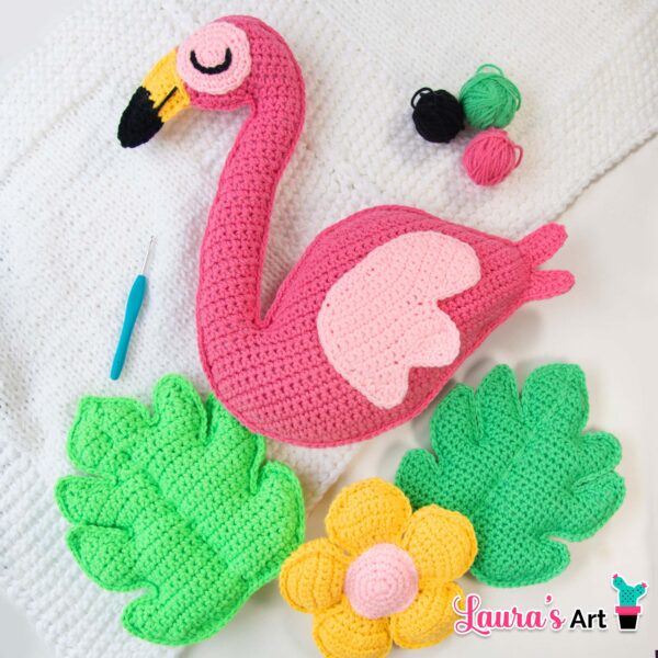 Como hacer una Almohada de Flamingo a Crochet - Flamingo XL Amigurumi