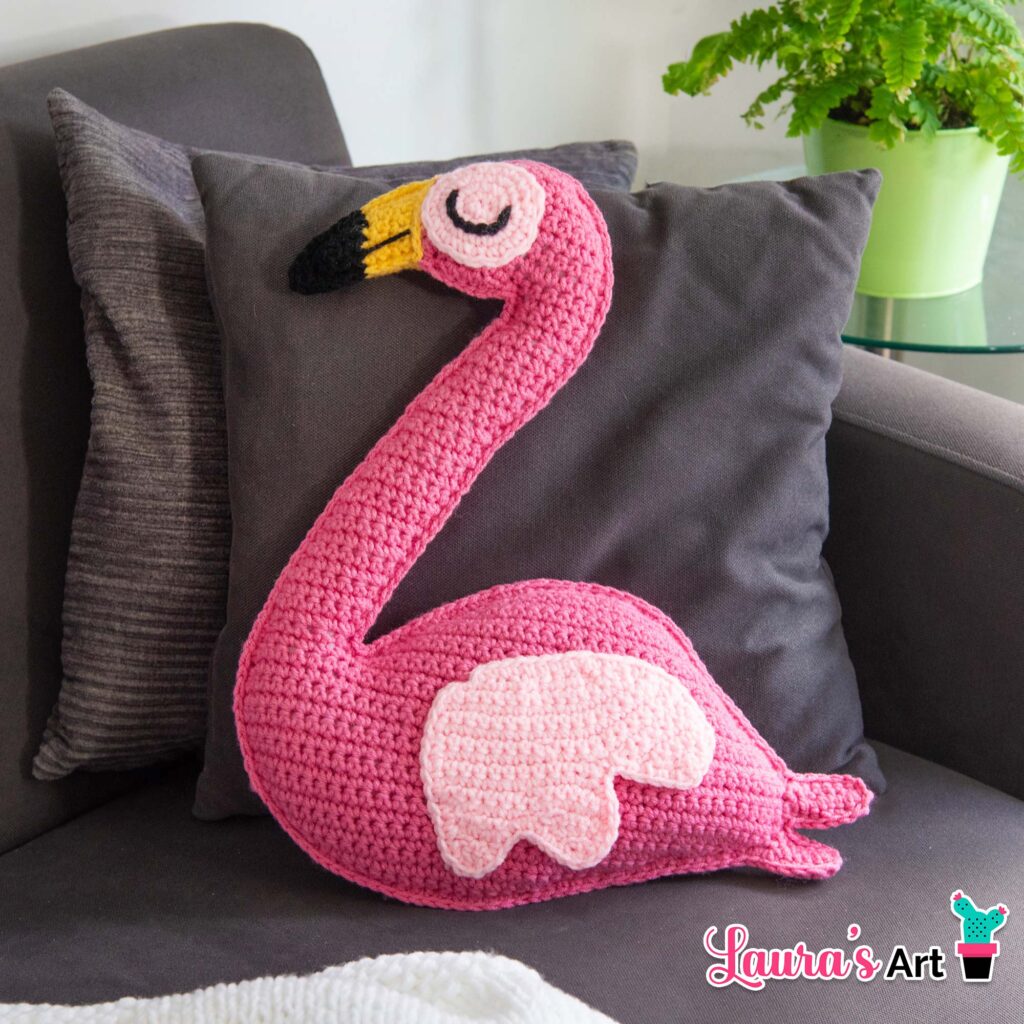 Como hacer una Almohada de Flamingo a Crochet - XL Amigurumi