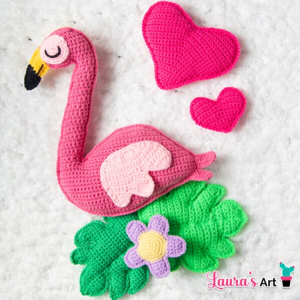 Como hacer una Almohada de Flamingo a Crochet - Flamingo XL Amigurumi