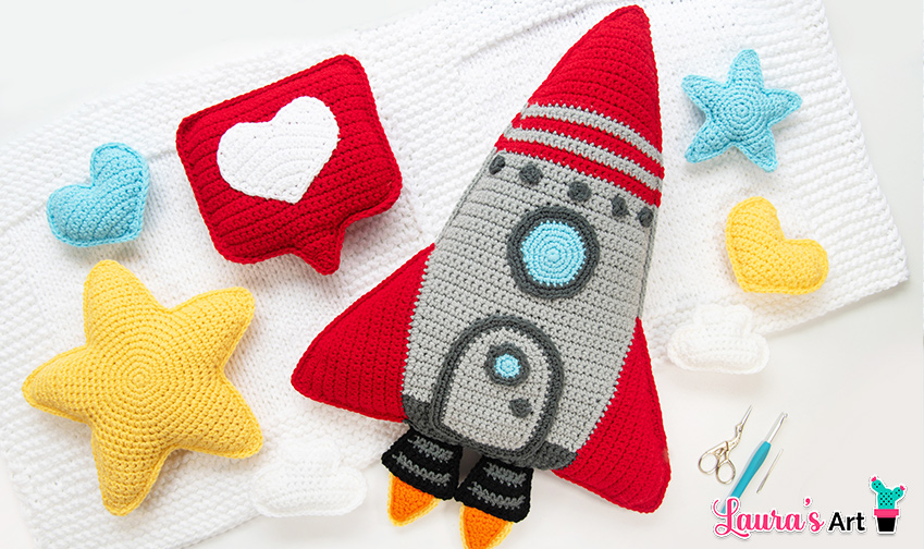 Amigurumi XL de Cohete a Crochet 
