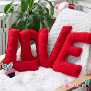 Letras gigantes a crochet I LOVE U - Amigurumi