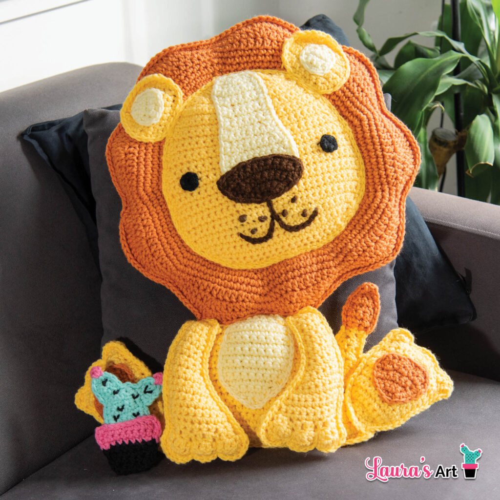Crochet Lion Pillow Pattern