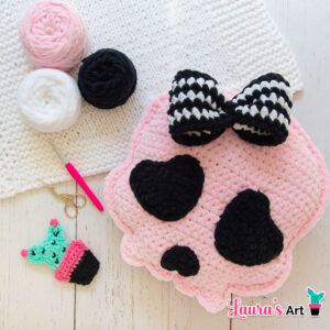 Almohada de Calavera a crochet