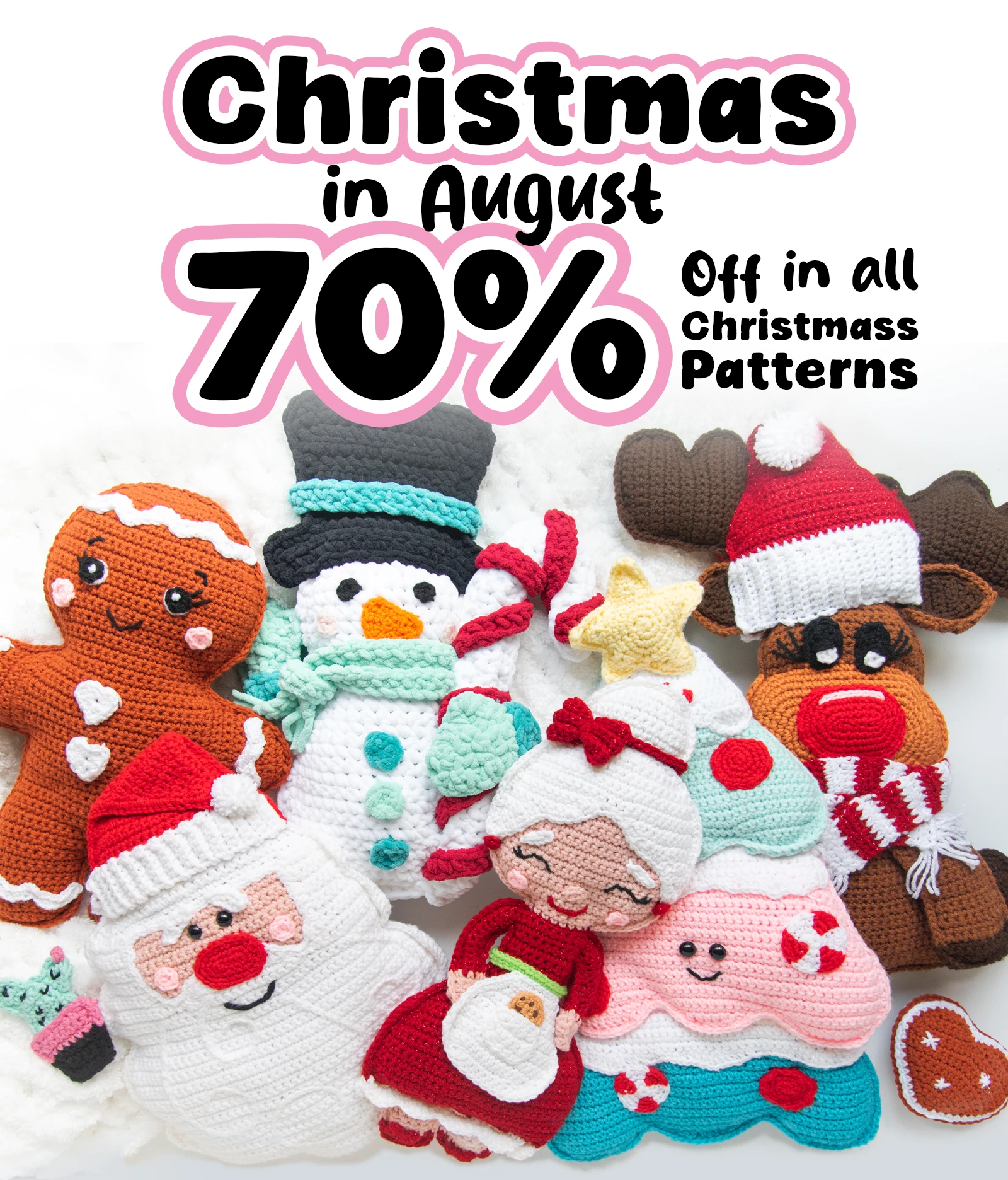 Christmas in August - 70% off in all Christmas Patterns