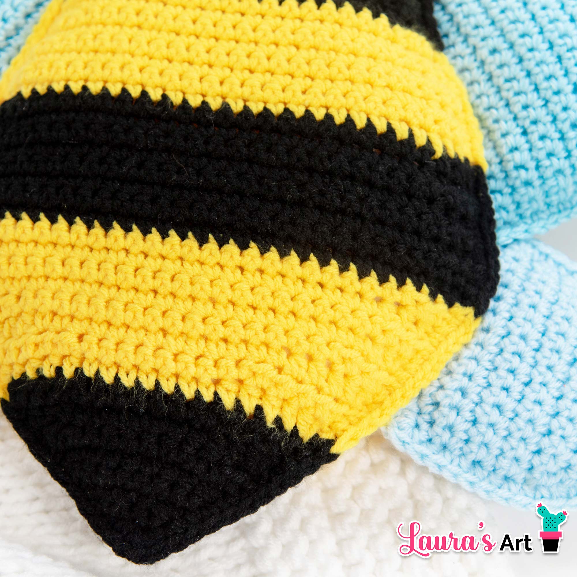 Amigurumi XL de Abeja a Crochet - Patron a crochet