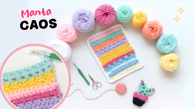 Manta Caos a Crochet: una manta donde el azar decide cada paso