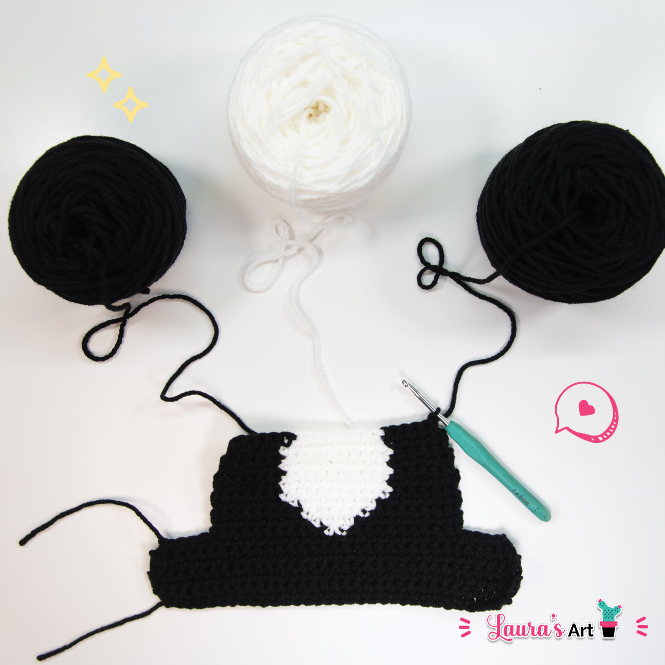Oso Panda a Crochet - Amigurumi XL