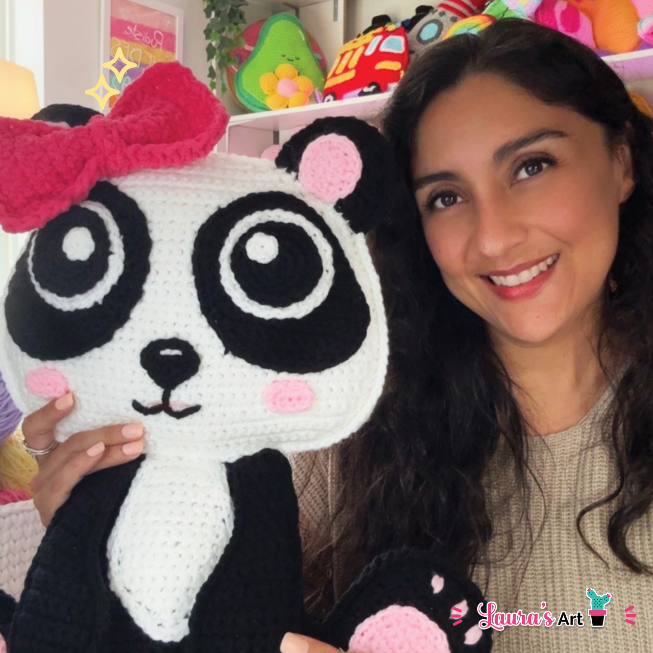 Oso Panda a Crochet - Amigurumi XL