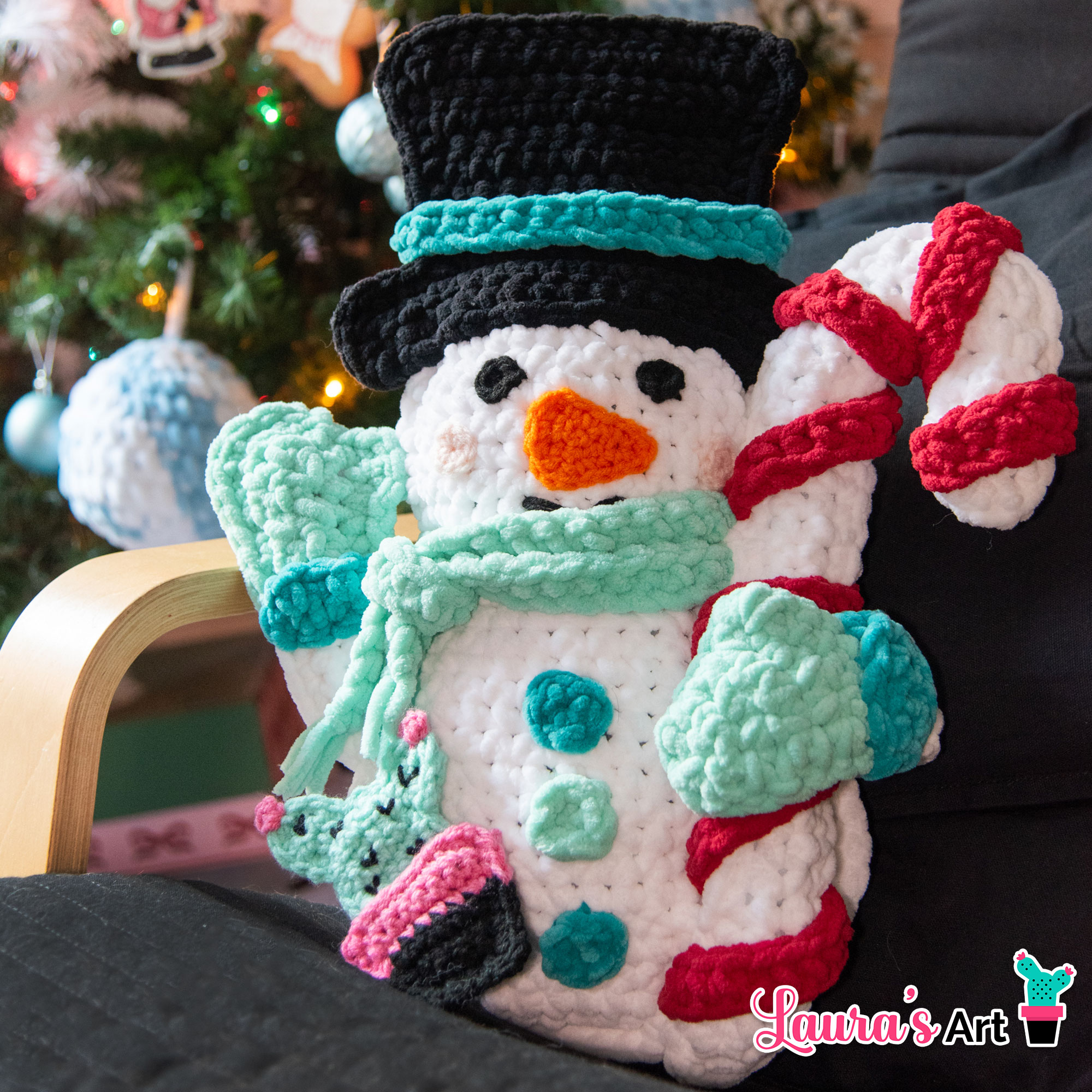 Muñeco de Nieve a Crochet - Patrón a Crochet