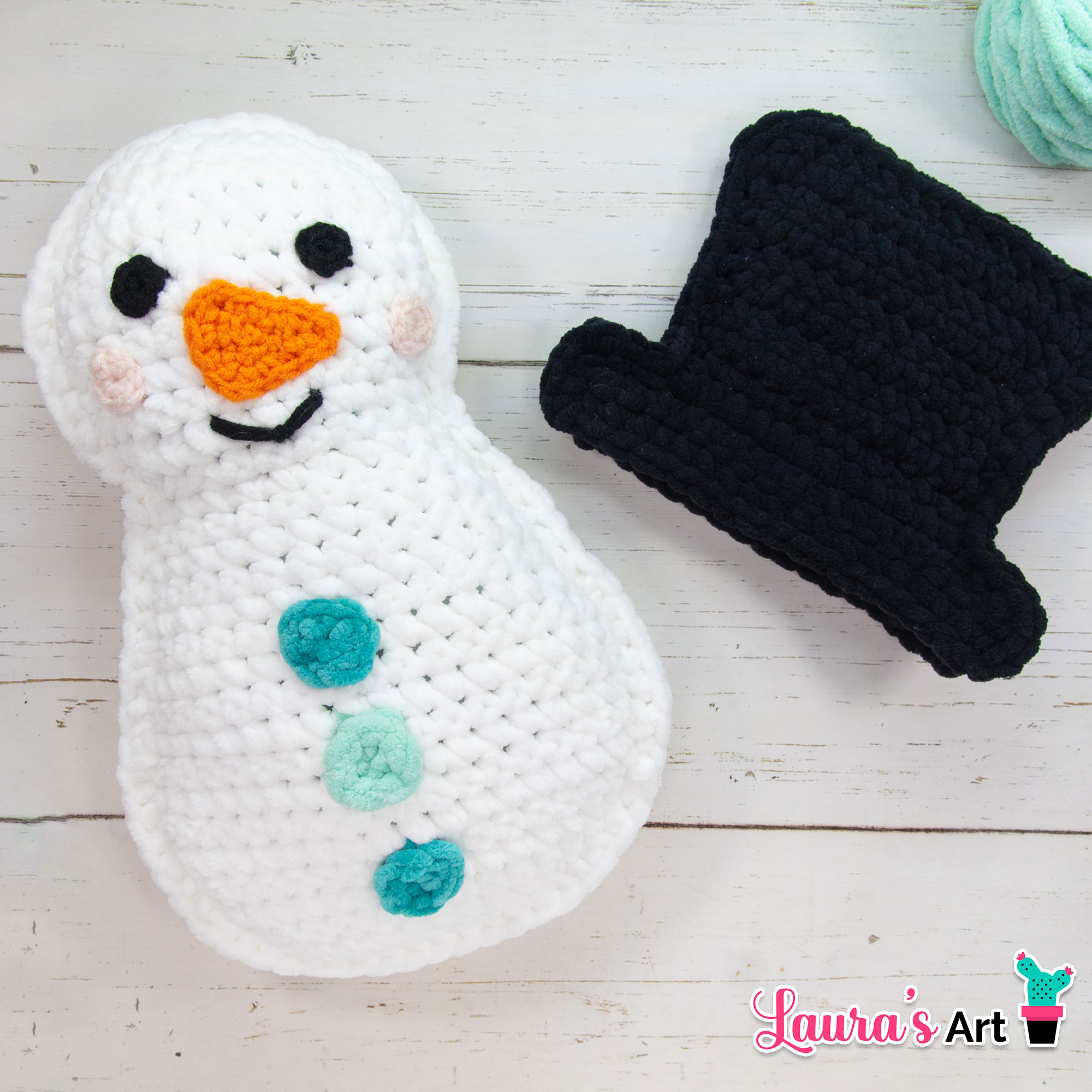 Muñeco de Nieve a Crochet - Patrón a Crochet