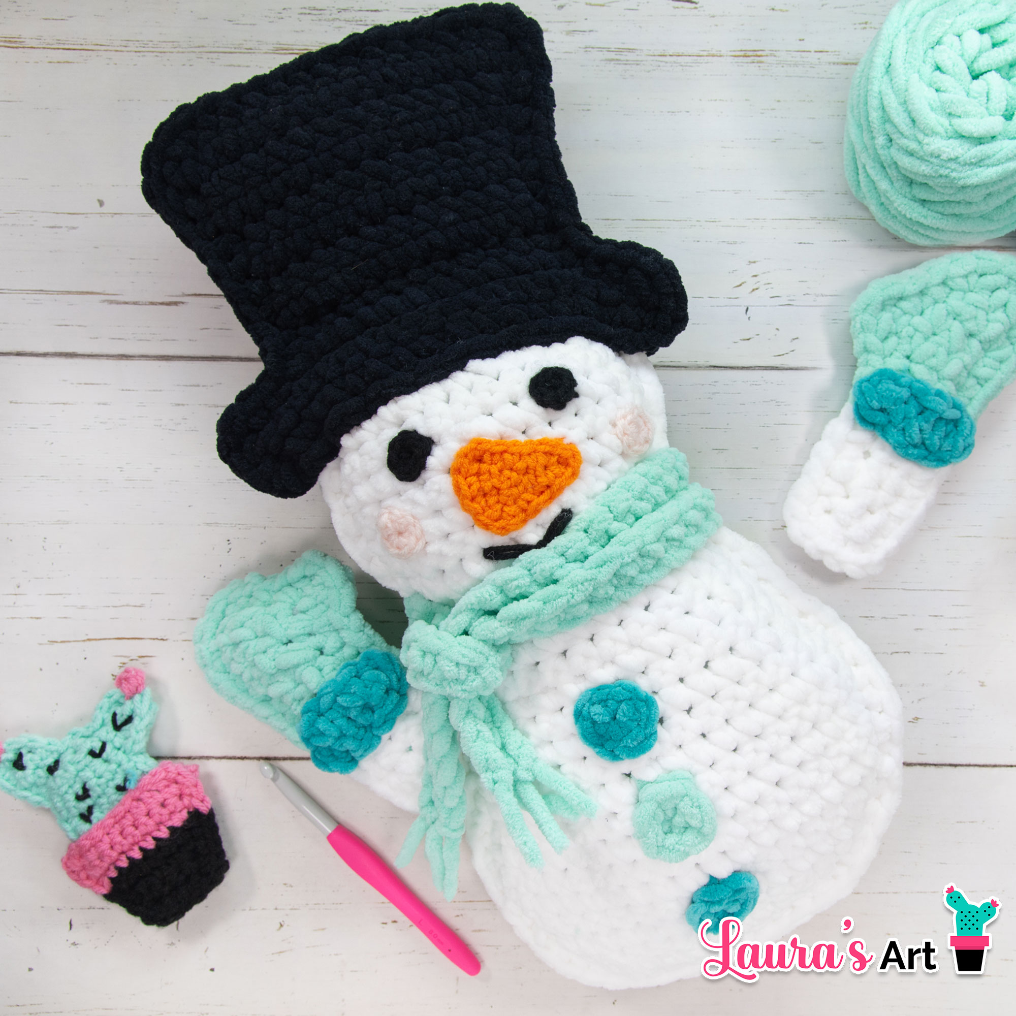 Muñeco de Nieve a Crochet - Patrón a Crochet