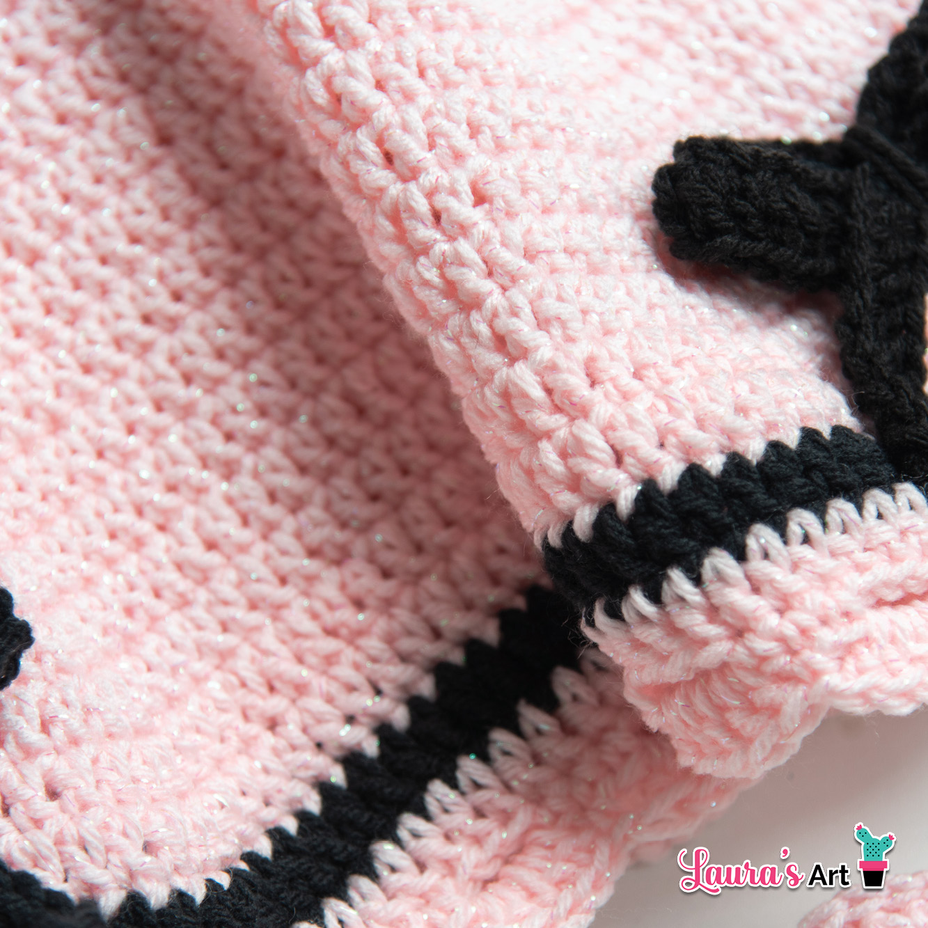 Vestido a Crochet para niña - Vestido Rosa con Moños a Crochet