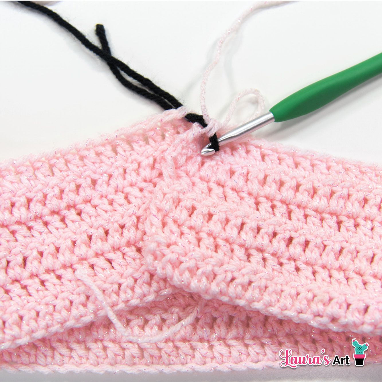 Vestido a Crochet para niña - Vestido Rosa con Moños a Crochet