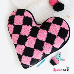 Corazón a Cuadros a Crochet